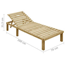 vidaXL Lettino Prendisole Sdraio Lounge Letto Divano da Esterni Accessori per Patio Mobili da Giardino Arredo da Esterni in Legno di Pino Impregnato