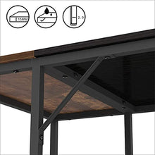 JOISCOPE Scrivania per Computer, Tavolo per Laptop, Scrittorio per Studio con Ripiani in Legno, Tavolo in Stile Industriale Realizzato in Legno e Metallo,100x60x75cm(Finitura della Quercia Vintage)