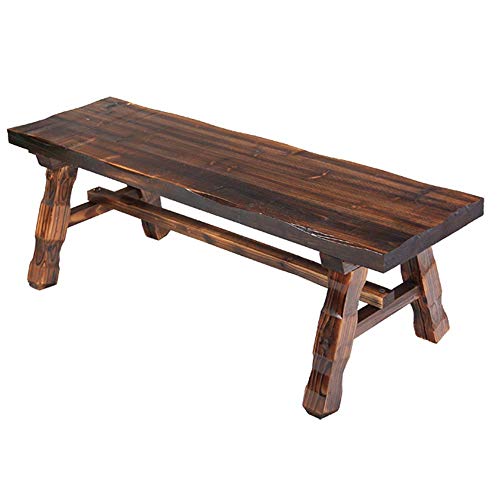 UWY Panca da Giardino in Legno massello Panca per Il Tempo Libero, sedili da Cortile carbonizzati Impermeabili e anticorrosione, Cuscini da Esterno robusti e Spessi sulla terrazza, mobili da Gia