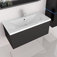 Home Deluxe - Set di mobili da bagno – Wangerooge Big nero – grande – con lavabo e accessori completi – Larghezza lavandino: ca. 80 cm | Set di mobili da bagno