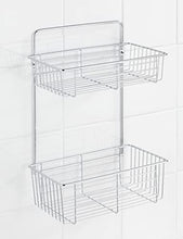 WENKO Portaoggetti Catania - 2 ripiani, Acciaio, 26 x 38 x 15 cm, Cromo