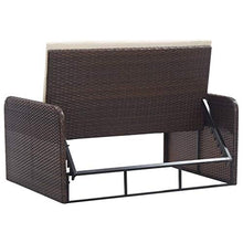 SKM Set Divani da Giardino 2 pz con Cuscini in Polyrattan Marrone (29kg)