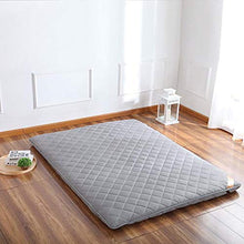 MSM Tradizionale Giapponese Pavimento Futon Materassi,100% Cotone Trapuntato Tatami Pieghevole Cuscino Stuoie per Yoga Meteria Grigio 120x200cm/47x79inch