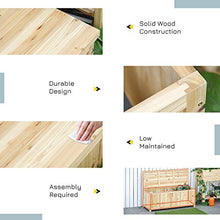 Panchina Contenitore da Giardino 115x45x75 cm in Legno Naturale