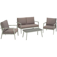 Meubletmoi 7686 - Tavolino da giardino in alluminio e piano in ceramica, colore: Verde chiaro