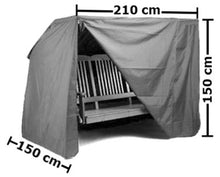Kronenburg - Telo protettivo per dondolo da giardino, resistente all'inverno, 3-4 posti, in tessuto Oxford 420D, 150 x 210 x 150 cm, colore grigio, copertura impermeabile con 2 cerniere