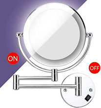 WZDD Specchio Ingranditore da Parete Bagno, Specchio per Trucco con Luce LED E Ingrandimento 1x / 5X, Specchio Cosmetico per Il Bagno