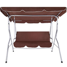 TecTake dondolo da giardino altalena da terrazza 3-posti a tre posti altalena terrazza Hollywood prato - disponibile in diversi colori - (Caffè | no. 402578)