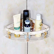 Zixin Bagno Parete Vassoio Cestino Scaffali da Bagno Spazio Spazio in Alluminio Bianco con Oro Bagno Bagno Basket Montaggio a Parete Scaffale per Il Bagno