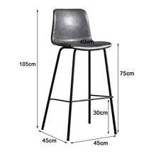 Good Shopping Sgabelli da Bar Barstool Ferro battuto Contatore Creativo Bar Sedie Sedile, Cucina Pub Cafe industriali Svago di Stile Alti sgabelli con Schienale Arredo Bar Cucina (Color : Wine Red)