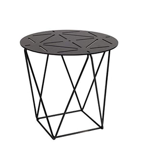 Yyqx Comodino Tavolino da Salotto con Balcone Geometrico, Semplice tavolino da Salotto Creativo in Ferro battuto Comodini Letto