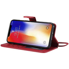 Bear Village Cover iPhone X/iPhone XS, Custodia Premium Flip Custodia per Apple iPhone X/iPhone XS, Custodia con Porta Carte e Chiusura Magnetica, Rosso