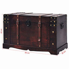 BIGTO, Baule Vintage in Legno per Camera da Letto, Armadio, Organizer per la casa, Collezione di mobili, 66 x 38 x 40 cm