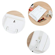 Specchio per Il Trucco con Luci A LED Ricaricabili, LED Compatto Specchi da Tavolo Dual Power Supporto Regolabile con Cavo di Alimentazione USB Specchi per Il Trucco Trucco