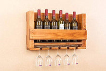 MFLASMF Solid Wood Hanging Wine Bottle Rack Storage Stand Living Room Wine Glass Stemware Holder Storage Shelf Modern Minimalist Design for Wine Lovers
