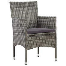 Festnight 5 pz Salottino in Rattan Set Divani da Giardino con Cuscini 2 Divano a 2 Posti/3 Posti +2 Poltrone e 1 Tavolino Colore Grigio Arredamento Giardino