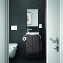 Allibert Toiletmeubel CLOSY pack - Fonteinmeubel - gelakt - 2 deuren - wc rol- en handdoekhouder - anthraciet grijs gelakt - 40 cm breed