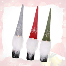 Amosfun 3pcs Bottiglia di Vino di Natale Copertura Bottiglia di Vino Gnomo Topper Natale Bottiglia di Champagne Manica Ornamento Decorazione del Tavolo da Pranzo