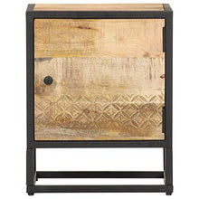 Tidyard Comodino con Anta Intagliata,Comodino Moderno Cassettiera,comodini Legno massello,comodini Shabby 40x30x50 cm Legno di Mango Grezzo