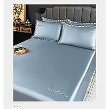 N\A DWFF Ice Tappeto di Seta in Tre Pezzi Lavabili Estate e Mat Pieghevole, Ti Permettono di Avere Una Fresca Estate (Color : Blue A, Size : B-2.5mx2.5m)