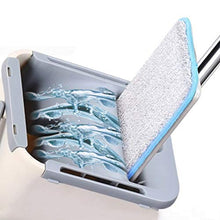 SSAYY Mop Platte Squeeze Mop Emmer Hand Gratis Wringen Rvs Mop Zelf Nat En Reiniging Systeem Stomerij Microfiber Mop Floor Tool