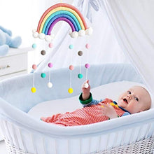 Dan&Dre Campanelli a Vento per Lettino da Appendere, campanelli a Vento mobili per Neonati Campanelli a Vento appesi Nuvole Gocce di Pioggia Nappe Arcobaleno Campanelli eolici per Neonati
