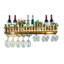POETRY Portabottiglie Portabottiglie da Appendere a Parete in Legno massello Europeo Portabottiglie per Bicchieri da Vino per Uso Domestico Portabottiglie Capovolto Bar Ristorante Champagne Wine