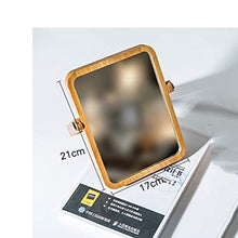 WM Specchio Il Trucco del Desktop Specchio Il Trucco del Legno Solido Semplice Specchio Il Trucco del Desktop Specchio Portatile Pieghevole HD mirror-10.20