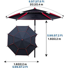 SJBD-Coaster Ombrellone Portatile, ombrellone da Pesca, Impermeabile e Resistente al Sole Inclinato a 360 Gradi, Isolamento Termico, Anti-ultravioletto