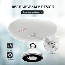 TOUCHBeauty Specchio Ingranditore 7X, Specchio Trucco con Luci Rotazione a 360°, Potente Ventosa, Tocco Intelligente per Bagno e Viaggi