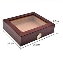 XJJZS. Scatola per sigari in Legno di Cedro Rosso Nero (30 sigari) Custodia per armadietto per humidor con igrometro (Color : Red)
