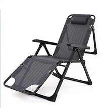 LINGZE Sedia Sdraio da Giardino Pieghevole e reclinabile Zero Gravity con poggiatesta Imbottiti Regolabili, Colore Nero