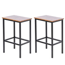 Sgabelli da Bar Sedia Alta per Cucina,2xSgabello da Bar Moderno in Acciaio+MDF Sgabelli da Bar con Poggiapiedi con Supporta 120 kg per Cucina, Soggiorno, Sala per Feste, Bar 30x40x63,5 cm