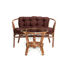 Set mobili da giardino - mobili da balcone - terrazza mobili da salotto - mobili da giardino in legno di sequoia - set da tavola - set da giardino con balcone con divano (Hellbraun - Braun)