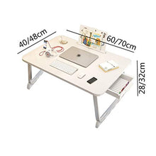 Tavolino sul Letto Scrivania Pieghevole per Laptop Scrivania da Letto Super Lusso Vassoio Letto Servizio Colazione Mini Tavolo da Picnic Portatile E (Color : Bianca, Size : 60 * 40 * 28cm)