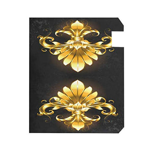 Vintage Gold Fleur De Lis Flower Mailbox Copre Magnetica Grande Posta Casella Involucri Giardino Giardino Cantiere Casa Decor Oversize Dimensioni 64,8 x 53,3 cm