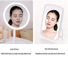 WXXT Specchio Trucco,Specchio da Trucco con Luce LED Specchio Cosmetico Illuminato Touch Screen per Trucco Camera da Letto Rasatura e Viaggio 90° Specchio cosmetico per Il Trucco per Viaggio(Bianco)