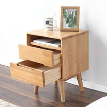 Comò e cassettiere Comodino in Legno massello mobili Camera da Letto Comodino armadietto Mini armadietto Soggiorno Basso armadietto Due cassetti Camera da Letto (Color : Wood, Size : 40 * 35 * 55cm)