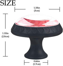 Triangolo astratto rosso anguria Pomelli per Porta Set di 4 Pomelli per Mobili Manopole per Cassetti Cucina Armadio Vetro