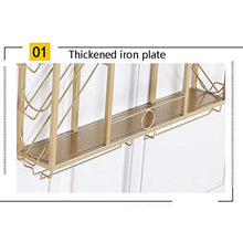 Cremagliera del vino a parete Wine Rack Holder Soggiorno creativa del vino rosso della decorazione della casa attaccatura di parete Governo del vino Mensole Bottiglia visualizzare scaffale del vino (c