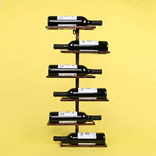 HLL Wine Rack, cucina Ferro Battuto Wine Rack per montaggio a parete bottiglia di vino dell'organizzatore di immagazzinaggio Rustico Arredamenti, vino Mensola per bar/cucina/gabinetto, Brown,63CM