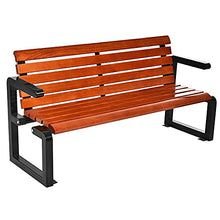 GaoF Panchine per Il Tempo Libero da Esterno, panchine da Giardino Resistenti alle intemperie in ghisa e Legno massello, panchine da 2-4 posti con braccioli Schienale, panchine Decorative