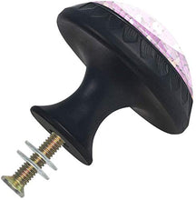 Paillettes rosa viola astratte Pomelli per Porta Set di 4 Pomelli per Mobili Manopole per Cassetti Cucina Armadio Vetro