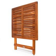 Deuba Tavolino Pieghevole in Legno di Acacia Oliato 70x70x73cm Tavolo in Legno Tavolino da caffè Tavolo da Giardino