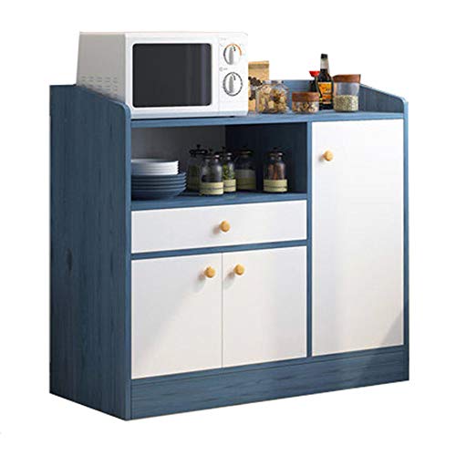 QiHaoHeji Credenze Buffet Camera da Letto Cassettiera Soggiorno Storage Unit Credenza Governo Bagagli unità Corridoio Camera (Color : Blue, Size : 80x30x80cm)