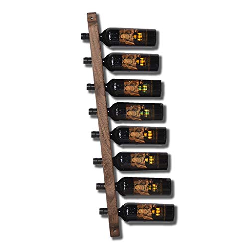 Portabottiglie per vino Legno Muro Vino montato Bottle Wine Rack di montaggio a parete rack di stoccaggio del vino del supporto della bottiglia 8Wine mensola cremagliera del supporto Scaffale per Vino