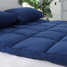 YXXCD Futon Tatami Tappetino, Lavabile Cotone Materasso Letto Futon Thick Traspirante Materasso Terra Pieghevole Giapponese Mantieni Caldo Domestico-Blu 120x200cm(47x78inch)