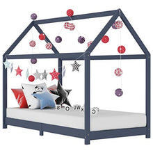 FAMIROSA Giroletto per Bambini Grigio in Massello di Pino 90x200 cm-3354