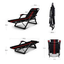 ABBD Sedia a Sdraio da Spiaggia Regolabile, Lettino da Campeggio Portatile Sedia reclinabile Pieghevole, Sdraio reclinabile da Esterno Nero per Piscina-black1