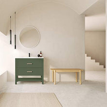 Randalsa Mobili Olive | Matt English Green | Manico in Oro Rosa | 80 X 88,5 X 45 cm + lavabo in Ceramica